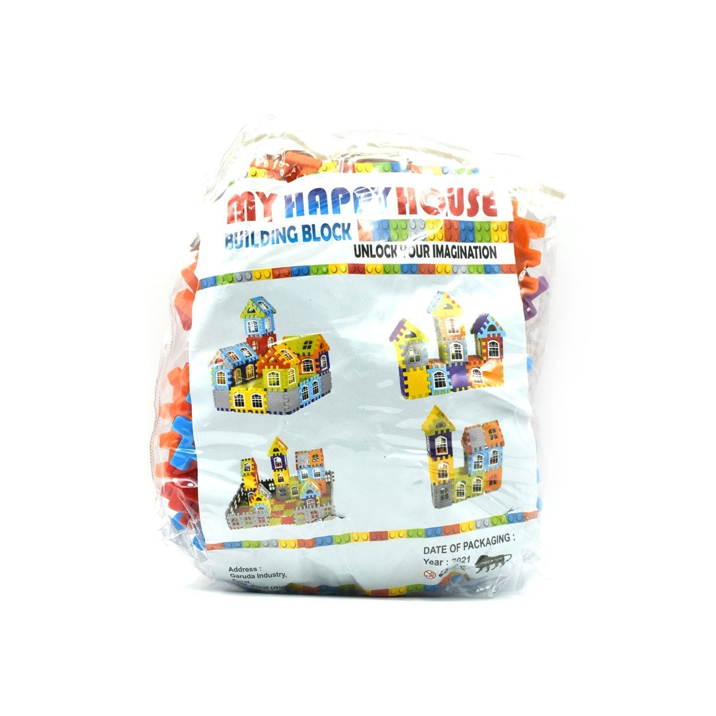 8038 Blocks House Multi Color Building Blocks with Smooth Rounded Edges (110Pc Set)