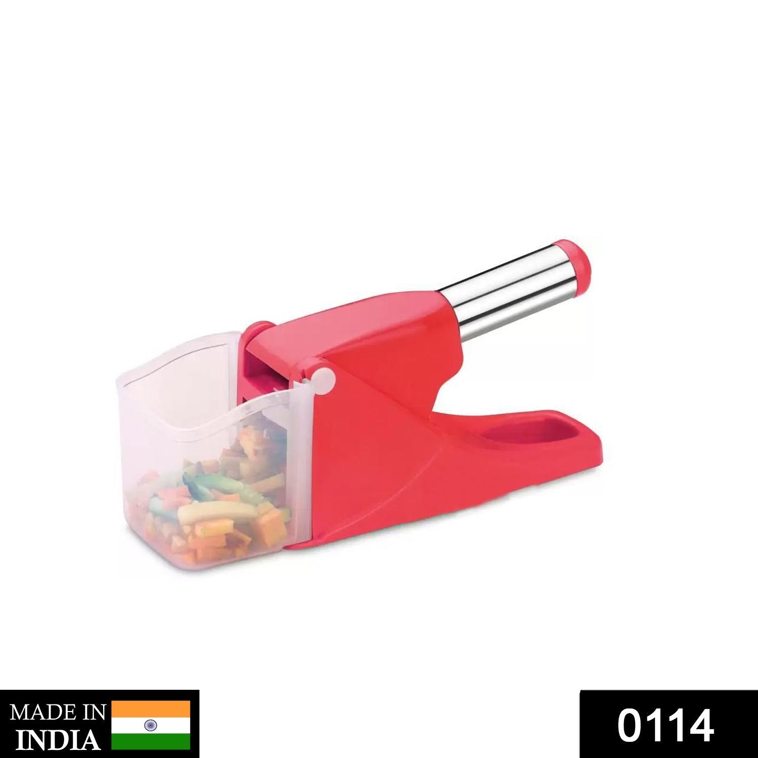 114 Virgin Plastic French Fry Chipser, Potato Chipser/Potato Slicer with Container 