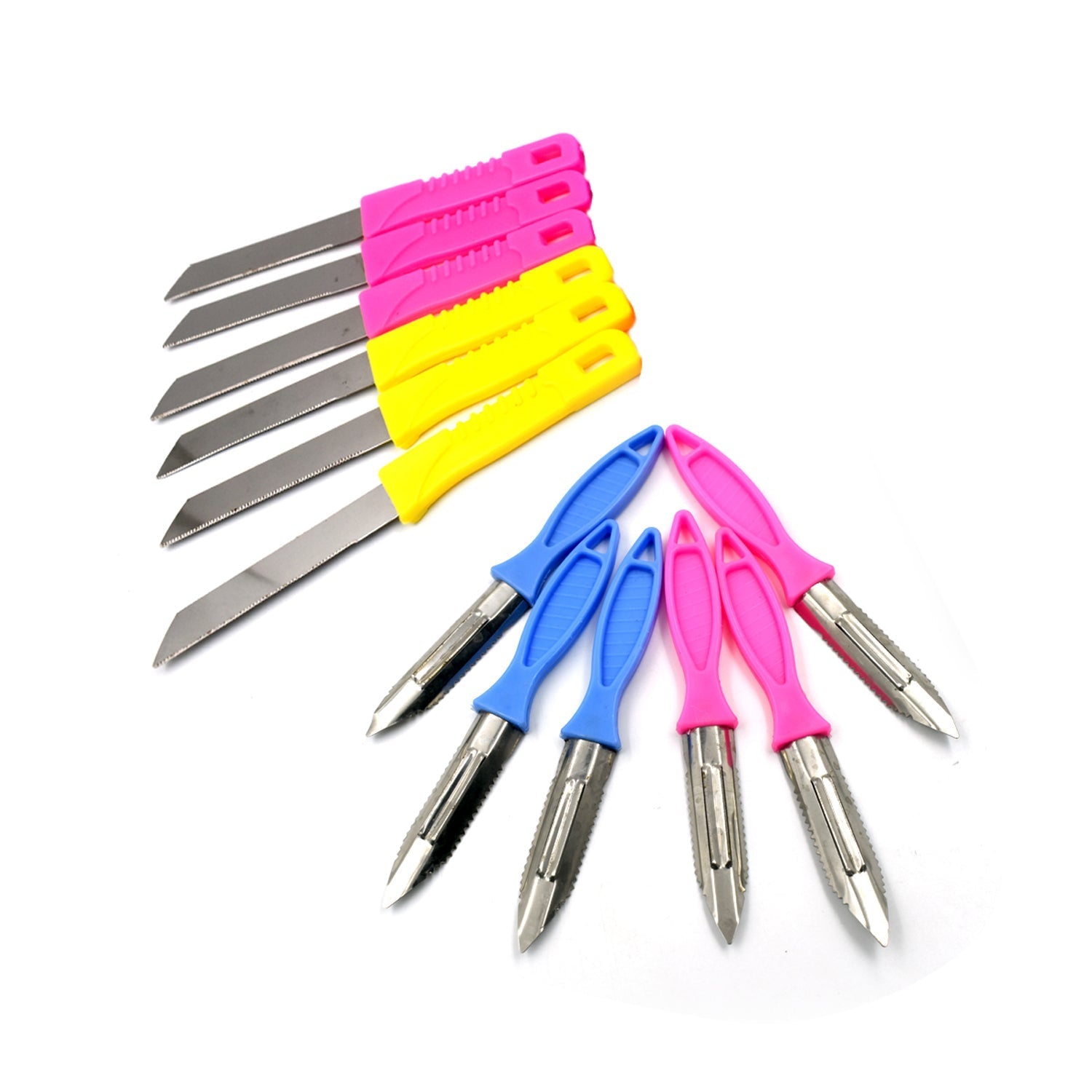 2596 Colorfull Peeler knife Combo For Home & Kitchen (Pack Of 12) 