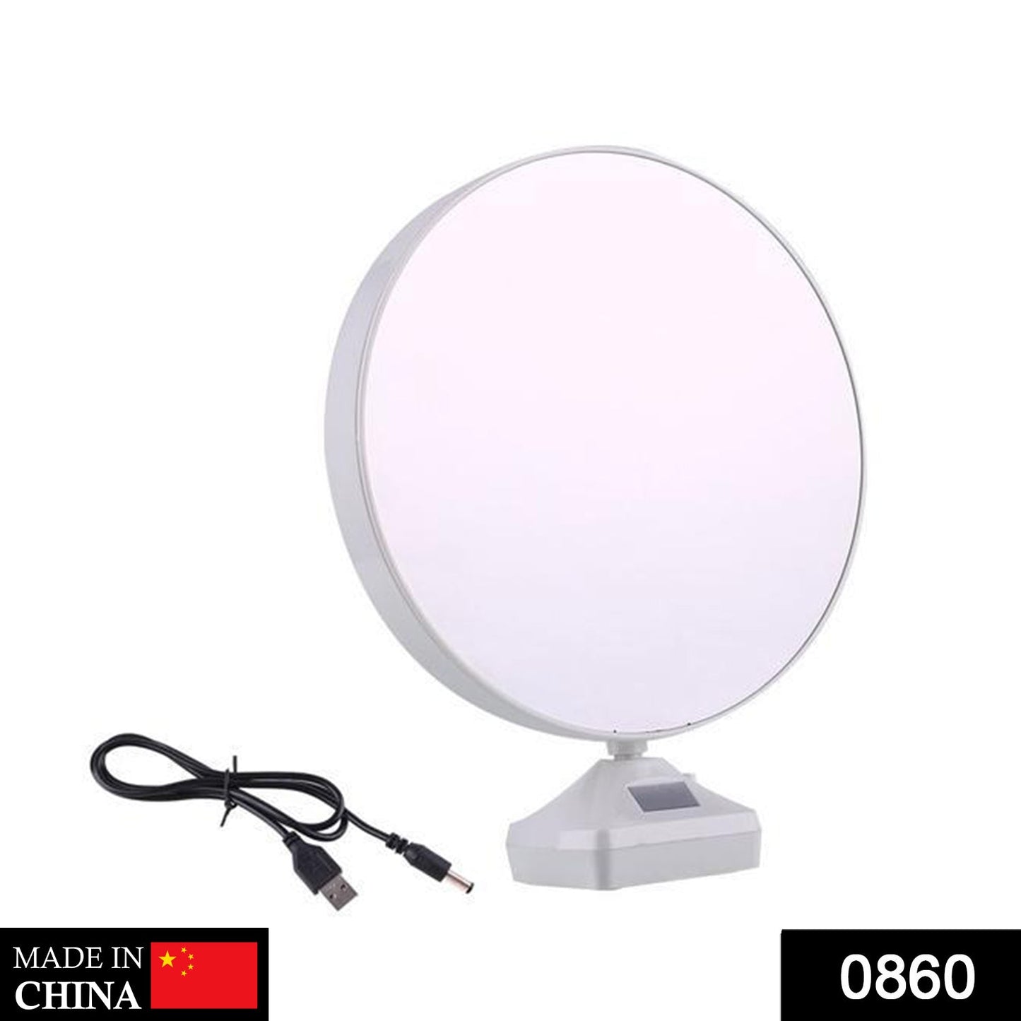 0860 Plastic 2 in 1 Mirror Come Photo Frame with Led Light 