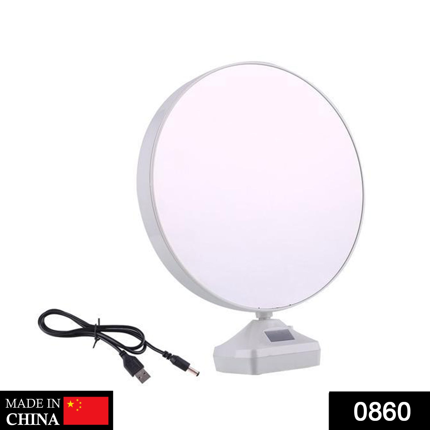 0860 Plastic 2 in 1 Mirror Come Photo Frame with Led Light 