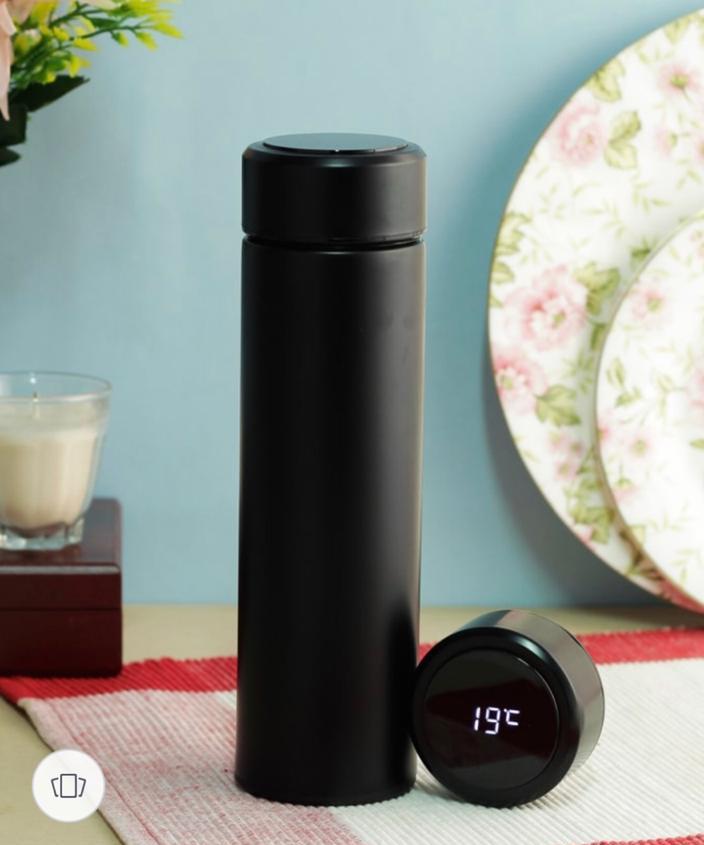 0726 Smart Vacuum Insulated Water Bottle with LED Temperature Display 