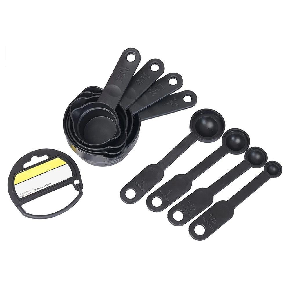 2190 Plastic Measuring Cups and Spoons Set with Box (8 pcs) 