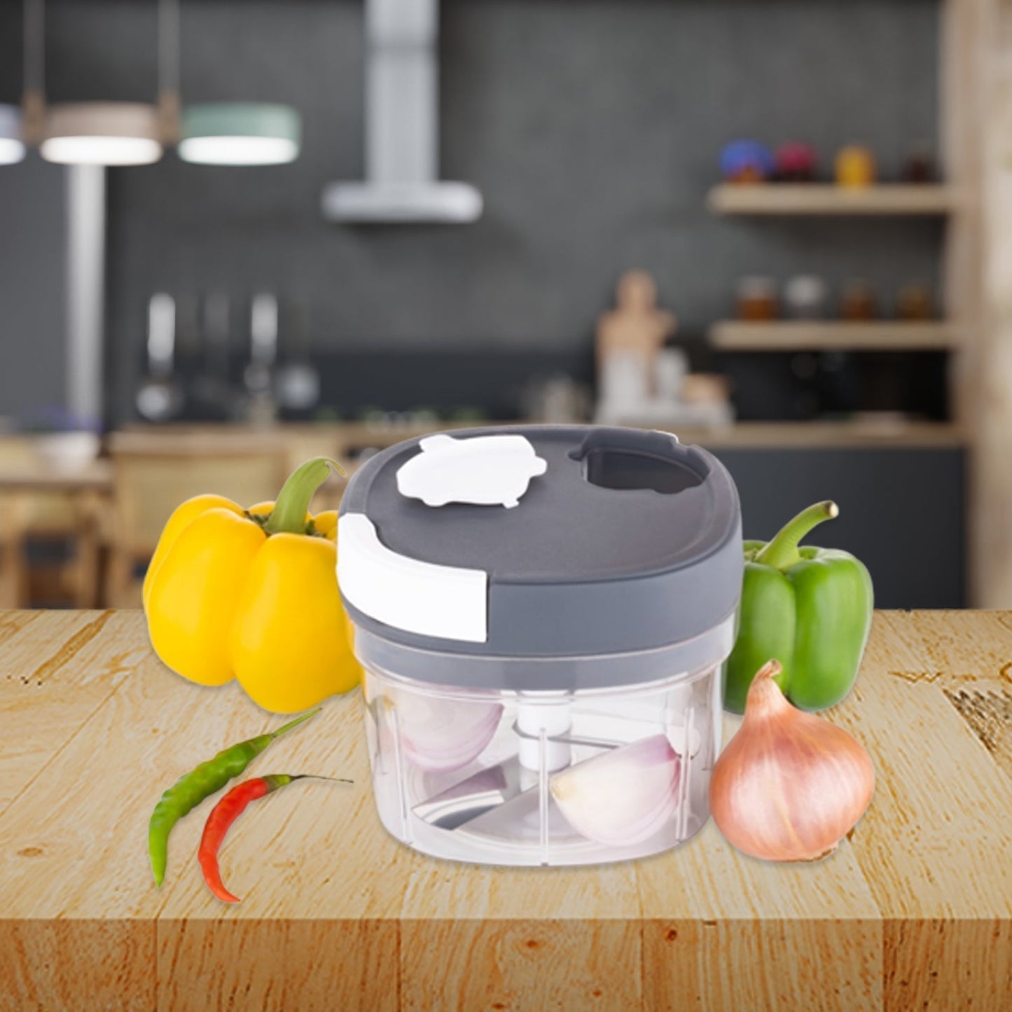 2673 Handy Chopper And Slicer For Home & kitchen (600ML Capacity) 