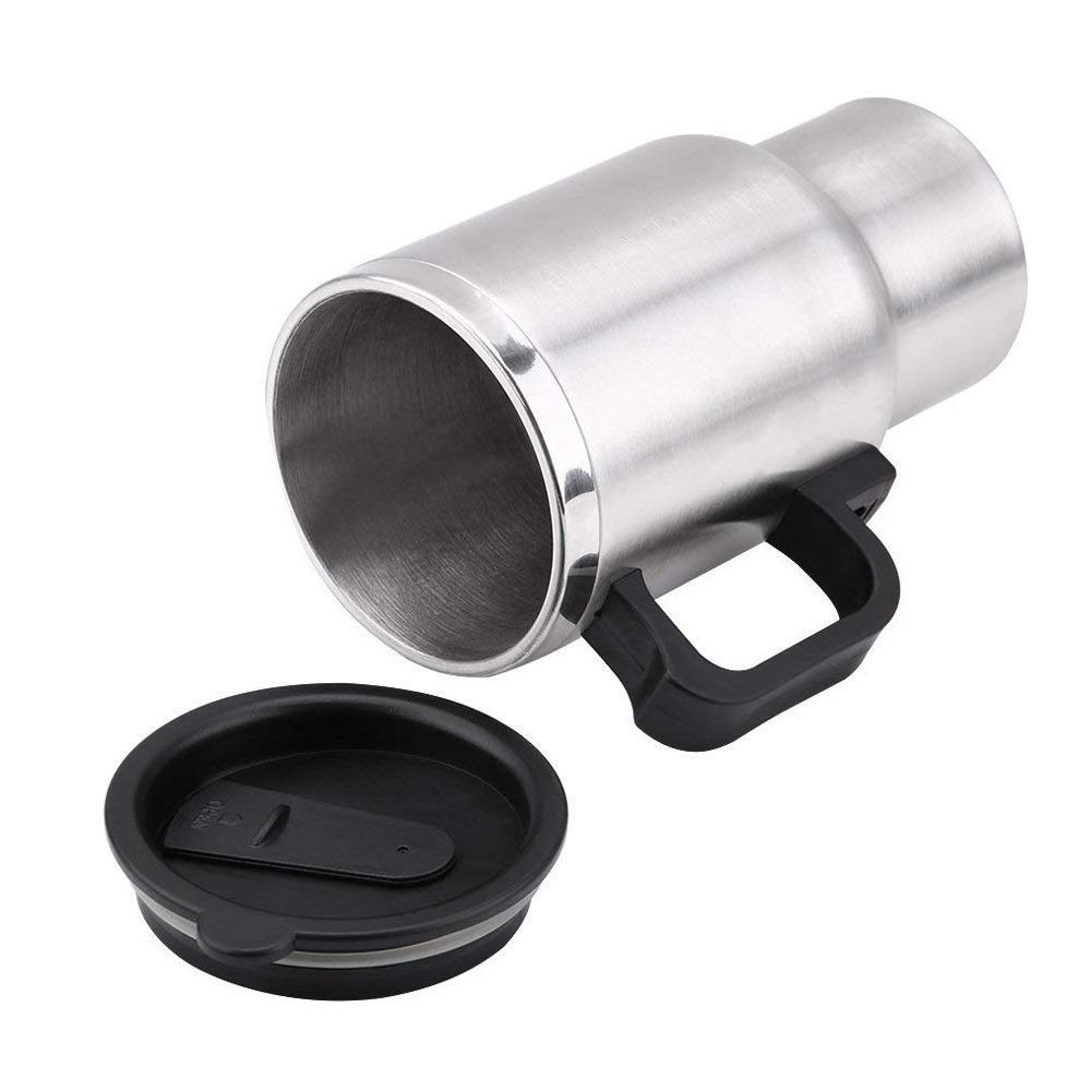 551 -12V Car Charging Electric Kettle Mug (Silver) 