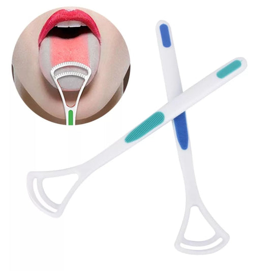 1235 New Hot Away Hand Scraper Fashion Tongue Cleaner Brush with Silica Handle 
