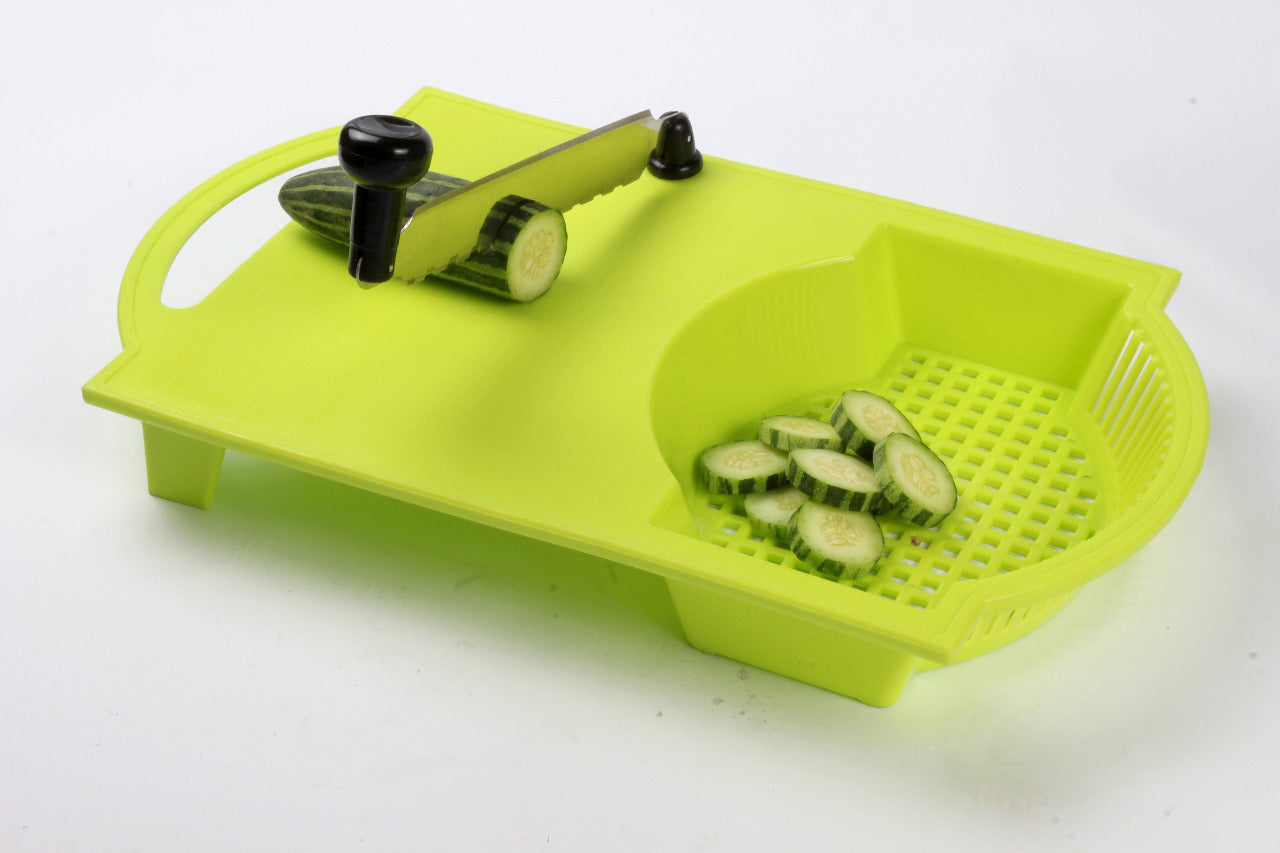 2418 Plastic and Metal Cut n Wash Chopping Board with Knife Cut-N-Wash 