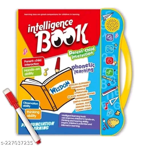 Kiddale ABC & 123 Intelligent Book For Kids |Interactive,Musical,Educational,Speaking,Talking Ebook|Rhymes And Stories|Best Gift For Ages 1-4+,Multicolour