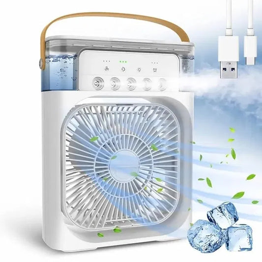 ✨Mini Cooler for Room Cooling Portable Mini Fan Cooler with 7 Colors LED Light,✨ 3 Wind Speeds and 3 Spray Modes for Office, Home, Dorm, Travel (Random Color)✨