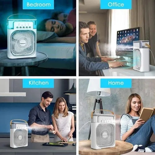 ✨Mini Cooler for Room Cooling Portable Mini Fan Cooler with 7 Colors LED Light,✨ 3 Wind Speeds and 3 Spray Modes for Office, Home, Dorm, Travel (Random Color)✨