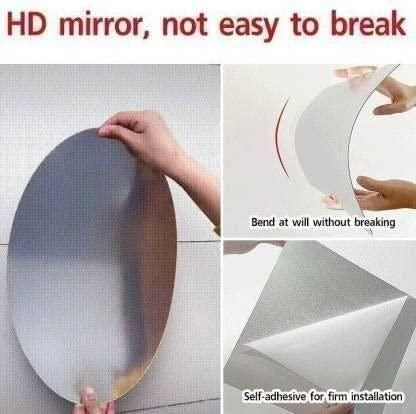 BUY 1 GET 1 FREE ⚡“Elegant Wall Sticker Mirror SELF adhesive for Stylish Home Decor” new (pack of 2) 💪100% SAFE DELIVERY